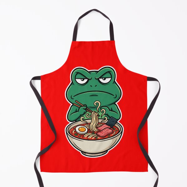 Item preview, Grumpy Frog Eating Ramen designed and sold by Millsoft.