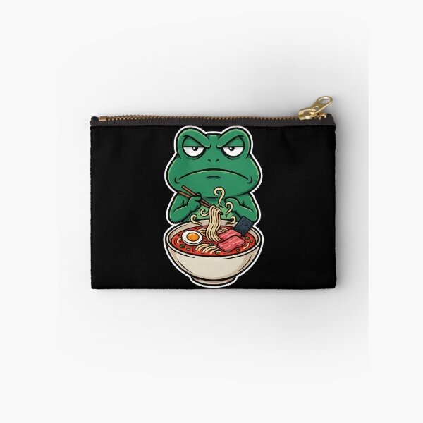 Item preview, Grumpy Frog Eating Ramen designed and sold by Millsoft.