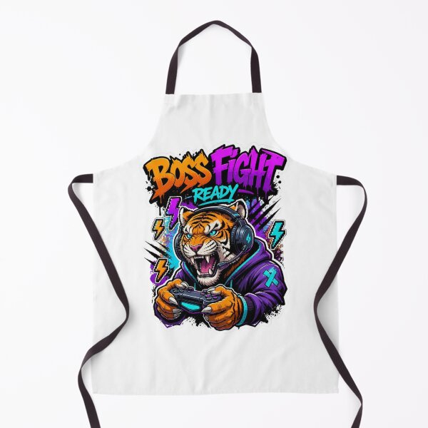 Item preview, Boss Fight Ready Tiger Gamer Sticker | Funny Graffiti Gaming Animal Art designed and sold by Panom Suavichien.