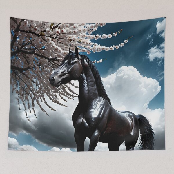 Item preview, But the big black horse said, "Look this way" - He said, "Hey lady, will you marry me?" 3 designed and sold by deep-sea-birds.