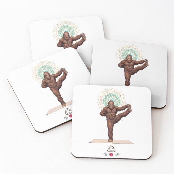 Item preview, Zen Sasquatch: Bigfoot Doing a Perfect Yoga Pose (Utthita Hasta Padangusthasana) designed and sold by Whimsy Trail Co.