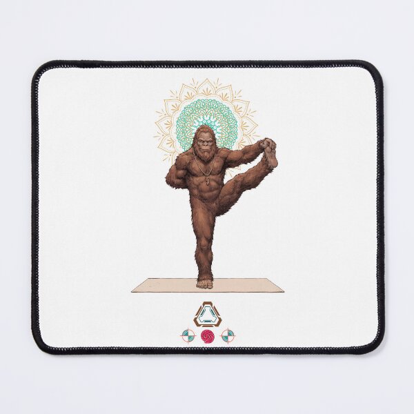 Item preview, Zen Sasquatch: Bigfoot Doing a Perfect Yoga Pose (Utthita Hasta Padangusthasana) designed and sold by Whimsy Trail Co.