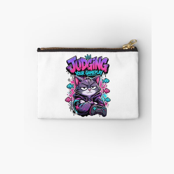 Item preview, Judging Your Gameplay Cat Gamer Sticker | Funny Graffiti Gaming Animal Art designed and sold by Panom Suavichien.