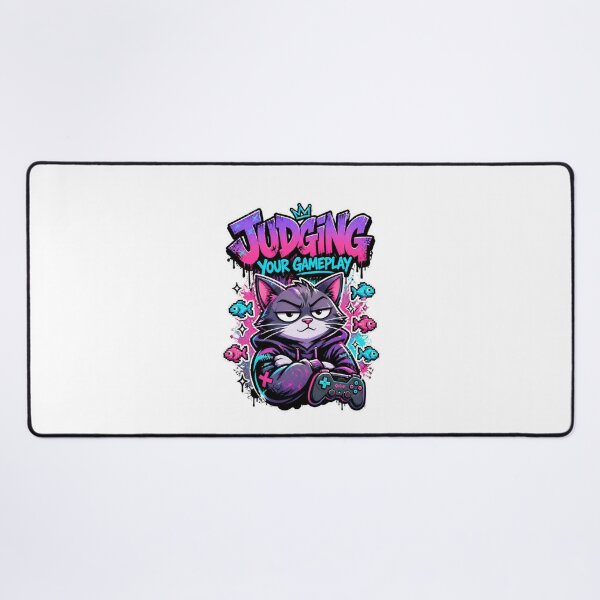 Item preview, Judging Your Gameplay Cat Gamer Sticker | Funny Graffiti Gaming Animal Art designed and sold by Panom Suavichien.