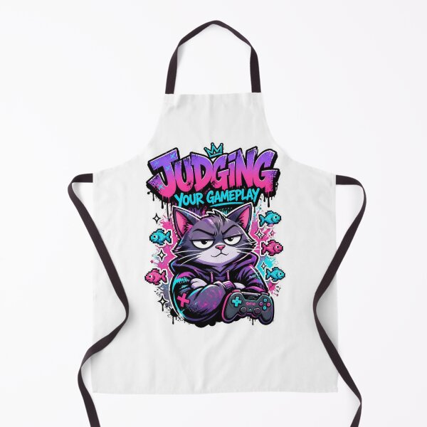 Item preview, Judging Your Gameplay Cat Gamer Sticker | Funny Graffiti Gaming Animal Art designed and sold by Panom Suavichien.