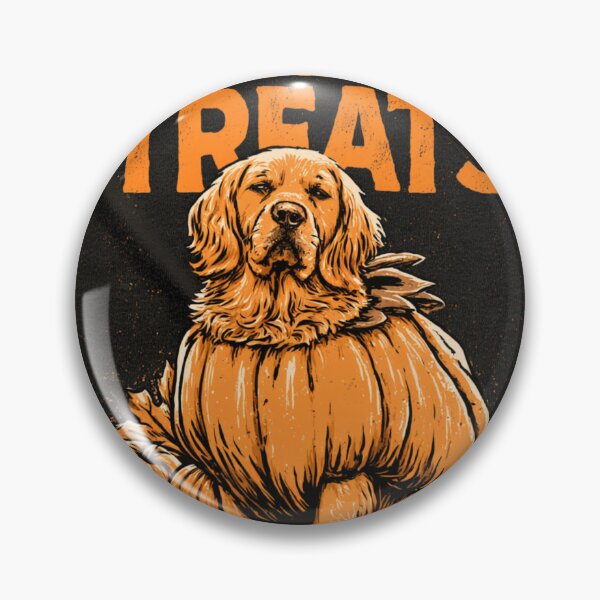 Item preview, Golden Retriever Pumpkin Costume Halloween Treats designed and sold by NicolasGlowArt.
