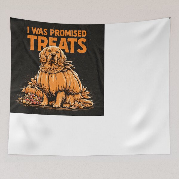 Item preview, Golden Retriever Pumpkin Costume Halloween Treats designed and sold by NicolasGlowArt.