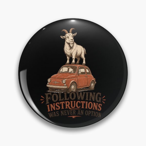 Item preview, Following Instructions Was Never An Option Shirt, Funny Goat T-Shirt, Rebellious Farm Animal Tee, Rural Humor Gift, Vintage Farm Graphic designed and sold by TshirtsLabs.