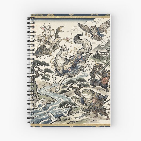 Item preview, Choju Giga Revived: Shinjū (Divine Beasts) Gathering on Japanese Scroll designed and sold by iris-festival.