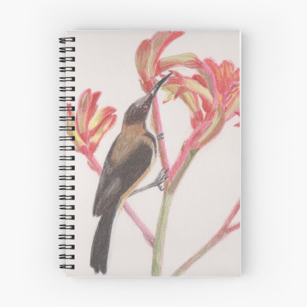 Item preview, Australian honeyeater on catspaw flowers designed and sold by SandraAnimalArt.