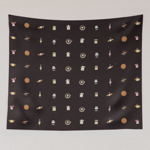 Item preview, Midnight Bakery Pastry Chef Coffee Cake Micro Icon Seamless Pattern designed and sold by KungPowUnicorn.