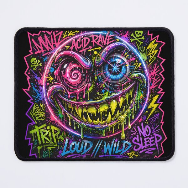 Item preview, Acid Smile Face – Neon Rave Graffiti 2 designed and sold by RH Design Lab.