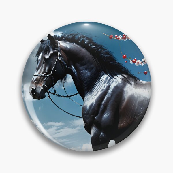 Item preview, But the big black horse said, "Look this way" - He said, "Hey lady, will you marry me?" 4 designed and sold by deep-sea-birds.