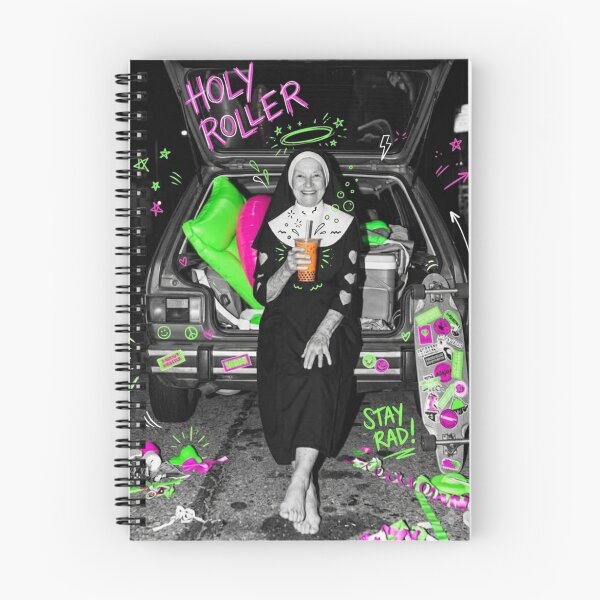 Item preview, H0LY‑TRUNK R4D‑R1T3: The Neon Nun Roller Running Full Bless‑Lore Voltage designed and sold by Print Fiction.