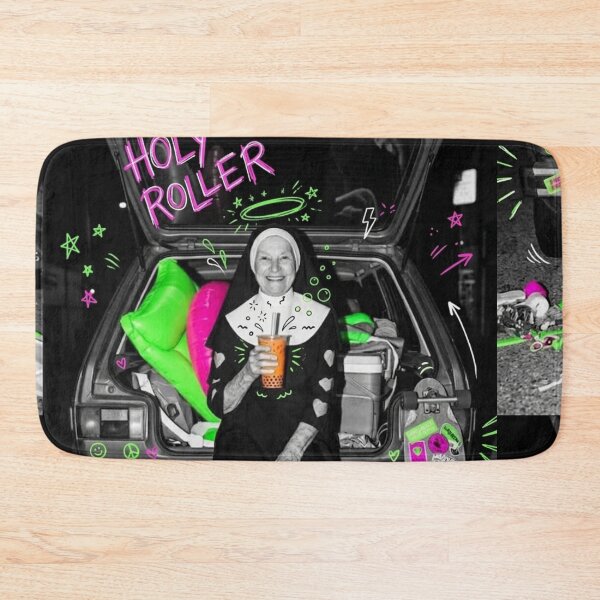 Item preview, H0LY‑TRUNK R4D‑R1T3: The Neon Nun Roller Running Full Bless‑Lore Voltage designed and sold by Print Fiction.