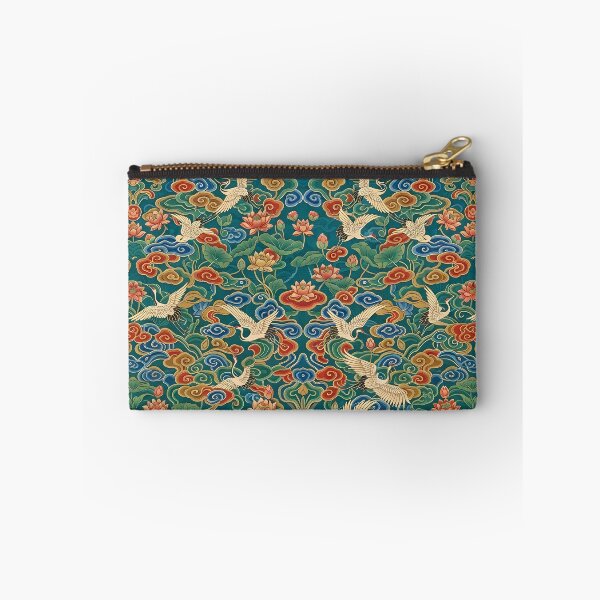 Item preview, Korean Dancheong Seamless Pattern: Traditional Cloud, Crane & Lotus Art Print, Phone Case & Home Decor designed and sold by SOOstudio73.