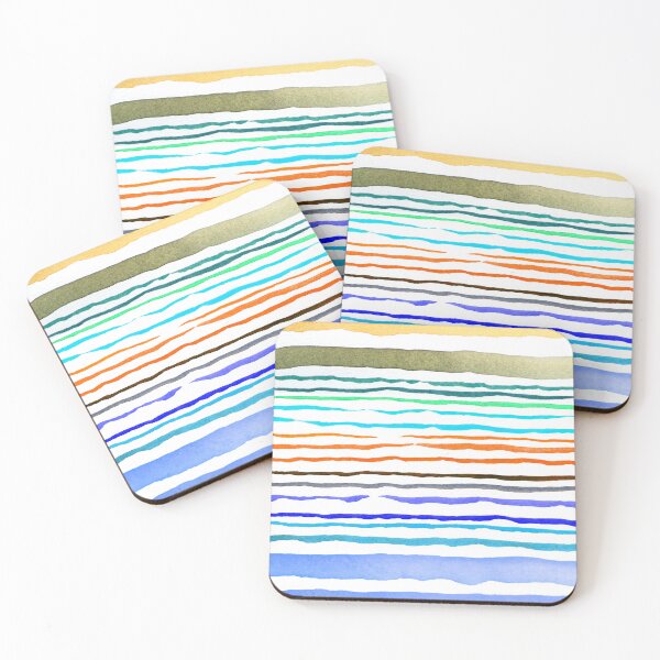 Item preview, Holiday Watercolor Stripes designed and sold by AnimaliaStar.