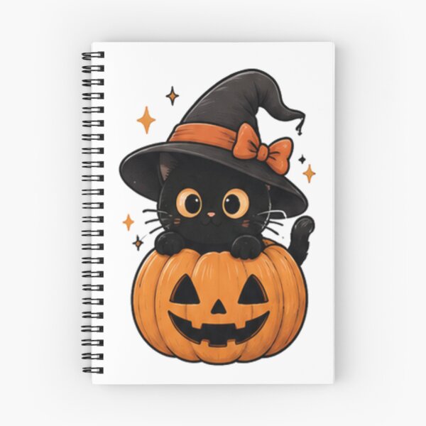 Item preview, Kawaii Halloween Ghosts Black Cats Pumpkins and Witchy Characters Cute Spooky Art designed and sold by ucpstudio.