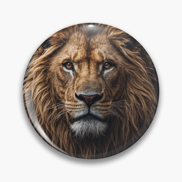 Item preview, Majestic Lion Portrait on Black Background – Wild Predator Art designed and sold by PicturePic.