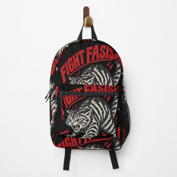 Item preview, Fight Fascism Antifascist Retro Angry Cat Political Design designed and sold by SEINENGAPPI23.