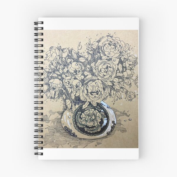 Item preview, Black and White Flower Sketch designed and sold by Kelimicallef.