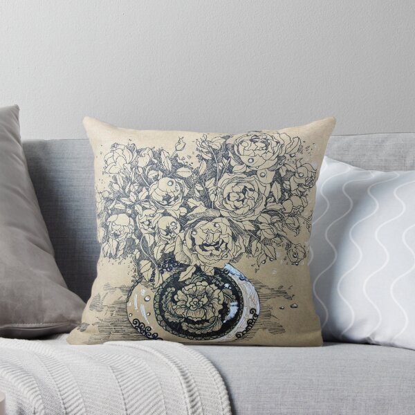 Item preview, Black and White Flower Sketch designed and sold by Kelimicallef.