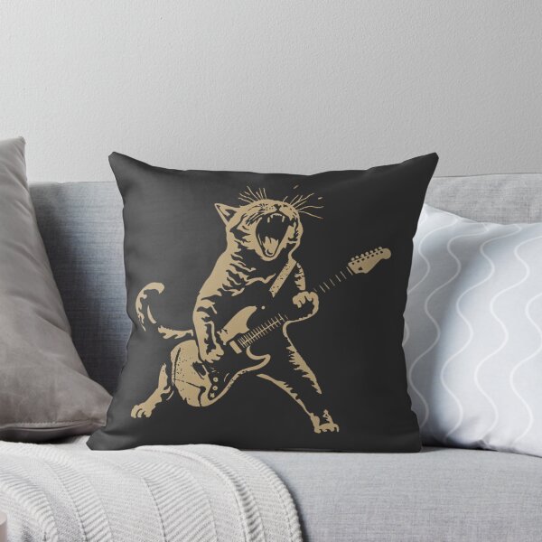 Item preview, Funny Cat Playing Guitar Meme Design with Humorous Music Theme designed and sold by Karim elMasri.