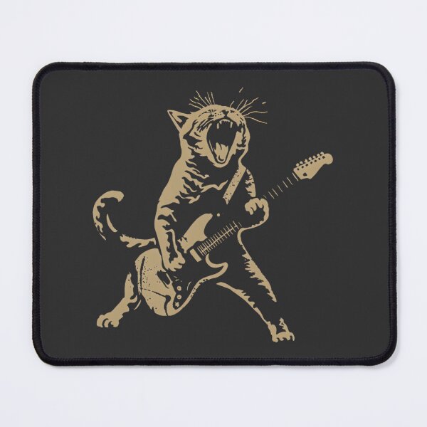 Item preview, Funny Cat Playing Guitar Meme Design with Humorous Music Theme designed and sold by Karim elMasri.