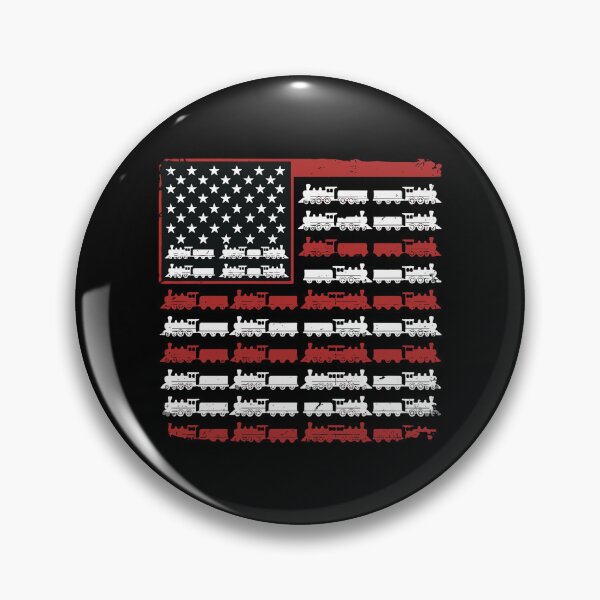 Item preview, American Flag Trains Railroad Patriotic USA designed and sold by PopStars1993.