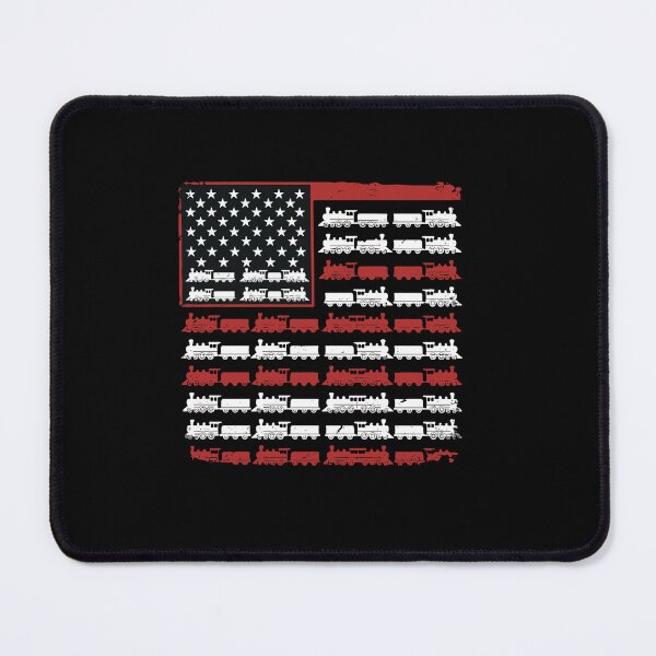 Item preview, American Flag Trains Railroad Patriotic USA designed and sold by PopStars1993.