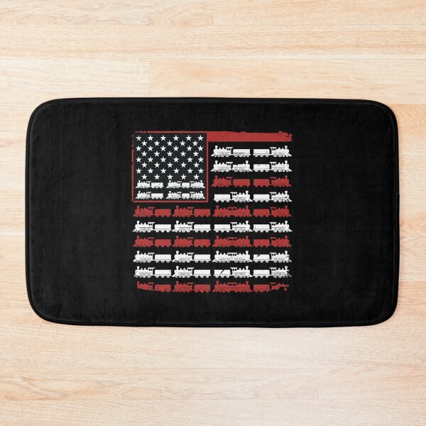Item preview, American Flag Trains Railroad Patriotic USA designed and sold by PopStars1993.