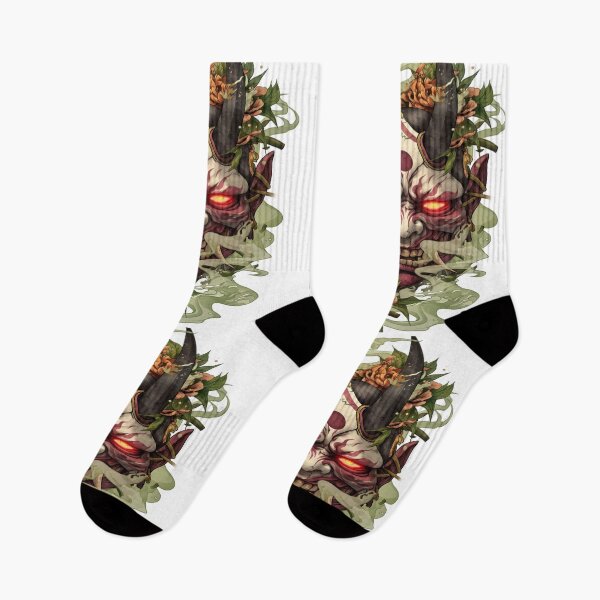 Item preview, Floral Oni with Emerald Spirit Smoke designed and sold by SquareSign.