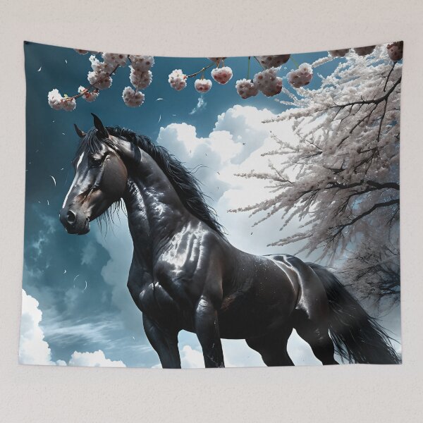Item preview, But the big black horse said, "Look this way" - He said, "Hey lady, will you marry me?" 6 designed and sold by deep-sea-birds.