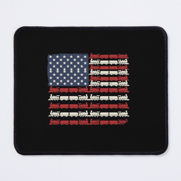 Item preview, American Flag Train Locomotive Railroad Patriot designed and sold by PopStars1993.