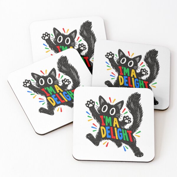 Item preview, Im A Delight Cute Funny Black Cat Colorful Retro Design designed and sold by SEINENGAPPI23.