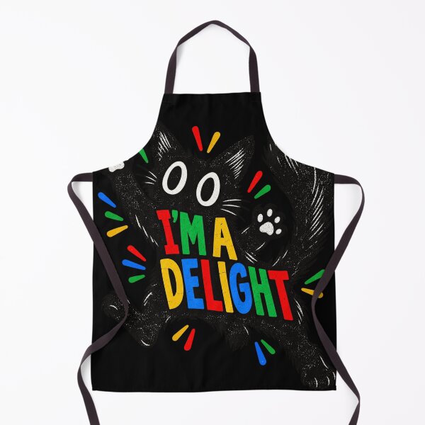 Item preview, Im A Delight Cute Funny Black Cat Colorful Retro Design designed and sold by SEINENGAPPI23.
