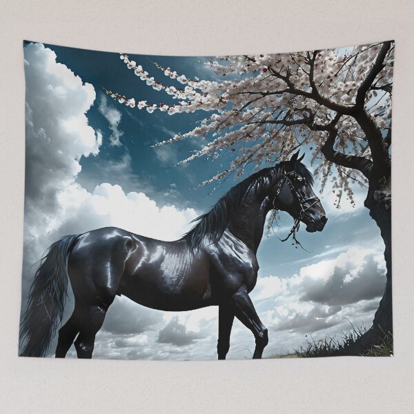 Item preview, But the big black horse said, "Look this way" - He said, "Hey lady, will you marry me?" 7 designed and sold by deep-sea-birds.