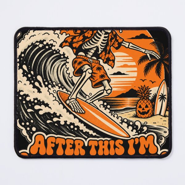 Item preview, After This I'm Getting a Burrito – Funny Halloween Skeleton Surfer designed and sold by mnkyride.