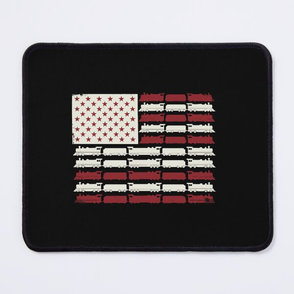 Item preview, American Flag Trains Locomotive Railroad Patriot USA designed and sold by PopStars1993.