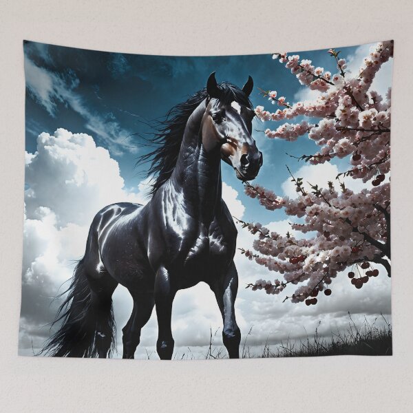 Item preview, But the big black horse said, "Look this way" - He said, "Hey lady, will you marry me?" 8 designed and sold by deep-sea-birds.