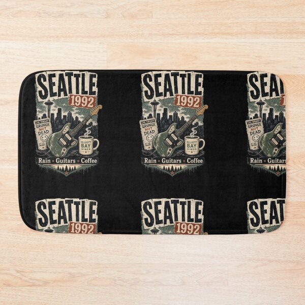 Item preview, Seattle 1992 – Rain, Guitars and Coffee Grunge Design designed and sold by HROC.