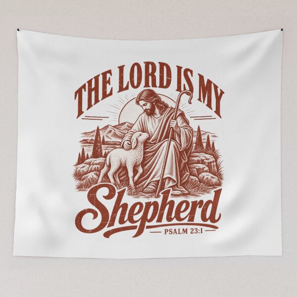 Item preview, The Lord Is My Shepherd Psalm 23 1 Christian Vintage Faith Design designed and sold by SEINENGAPPI23.