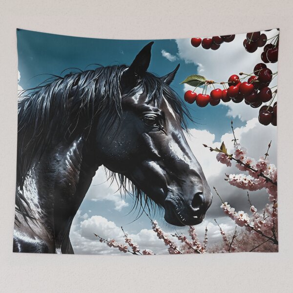 Item preview, But the big black horse said, "Look this way" - He said, "Hey lady, will you marry me?" 9 designed and sold by deep-sea-birds.