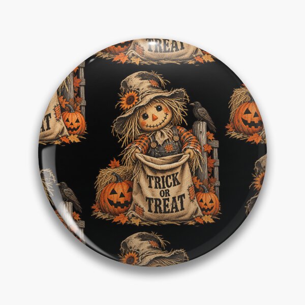 Item preview, Cute Scarecrow Trick Or Treat Halloween Pumpkins Vintage Design designed and sold by SEINENGAPPI23.