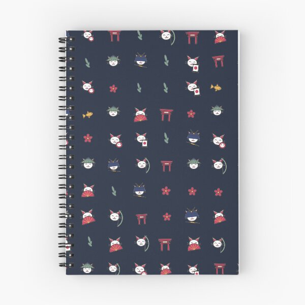 Item preview, Neko Bushi Japanese Samurai Cat Micro Icon Seamless Pattern designed and sold by KungPowUnicorn.
