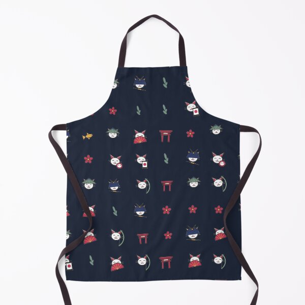 Item preview, Neko Bushi Japanese Samurai Cat Micro Icon Seamless Pattern designed and sold by KungPowUnicorn.