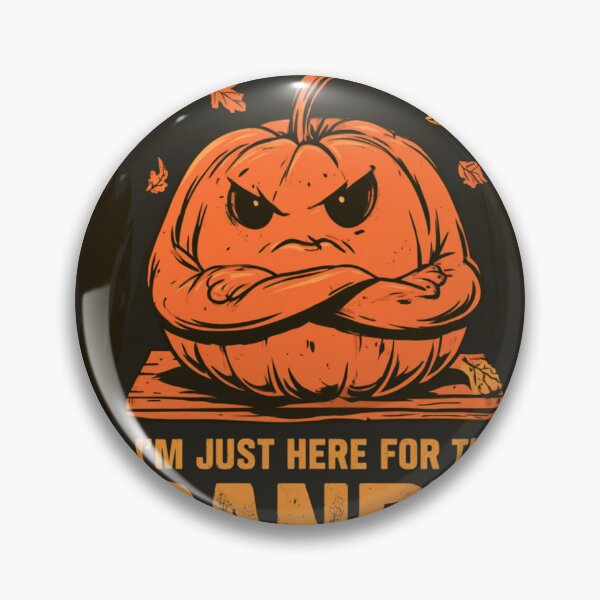 Item preview, Angry Pumpkin Just Here For The Candy Halloween designed and sold by NicolasGlowArt.