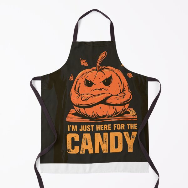 Item preview, Angry Pumpkin Just Here For The Candy Halloween designed and sold by NicolasGlowArt.