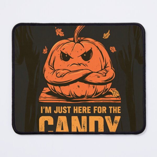 Item preview, Angry Pumpkin Just Here For The Candy Halloween designed and sold by NicolasGlowArt.