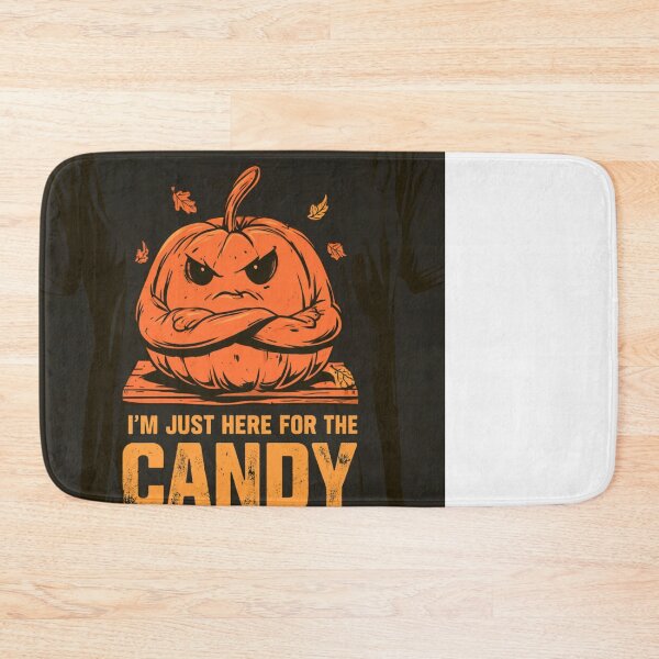 Item preview, Angry Pumpkin Just Here For The Candy Halloween designed and sold by NicolasGlowArt.